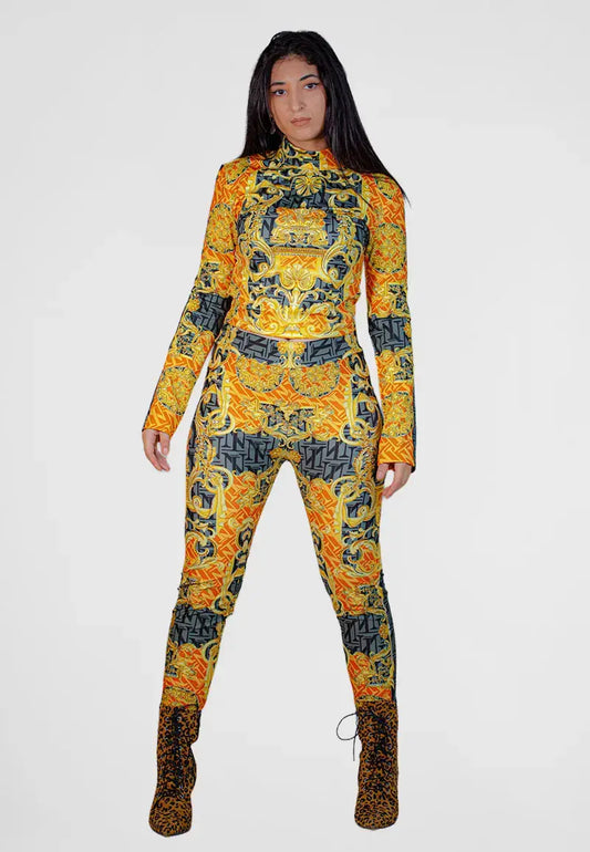 outfit women's clothing with distinctive and historical patterns