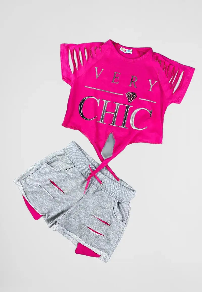 Girls Summer Set Shorts and Blouse