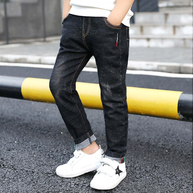 Boys' denim trousers, new style, big children's trousers, spring and autumn children's trousers