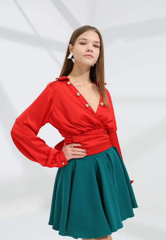 Women's satin shirt