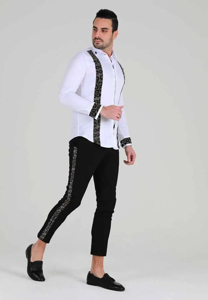 Men's Casual Diamond Studded Pants