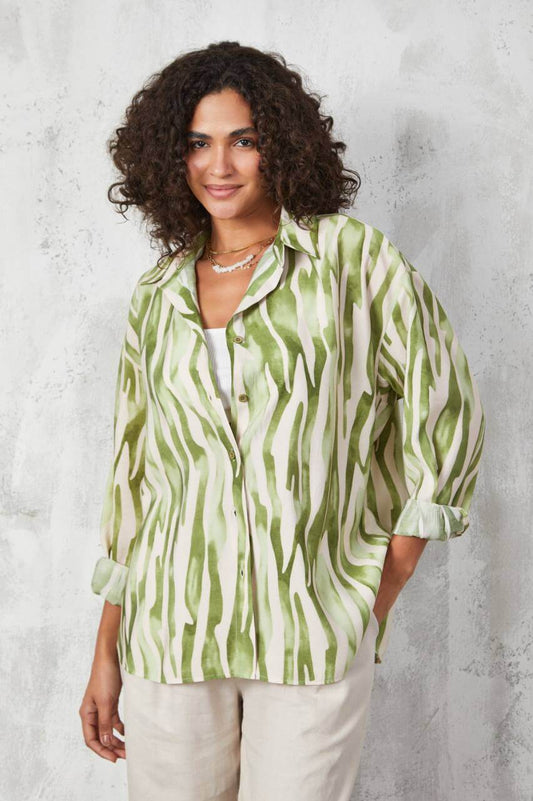 Women's Striped Oversized Shirt