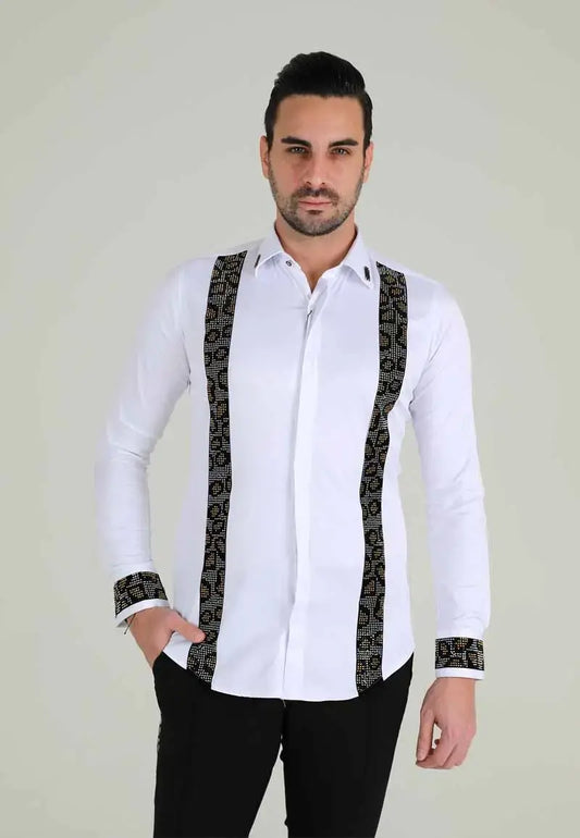 Men's Crystal Studded Shirt