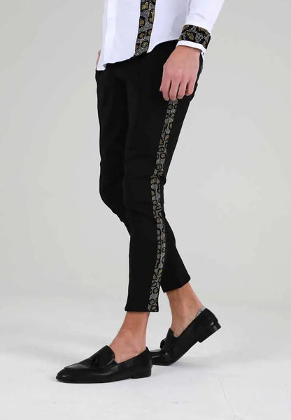 Men's Casual Diamond Studded Pants