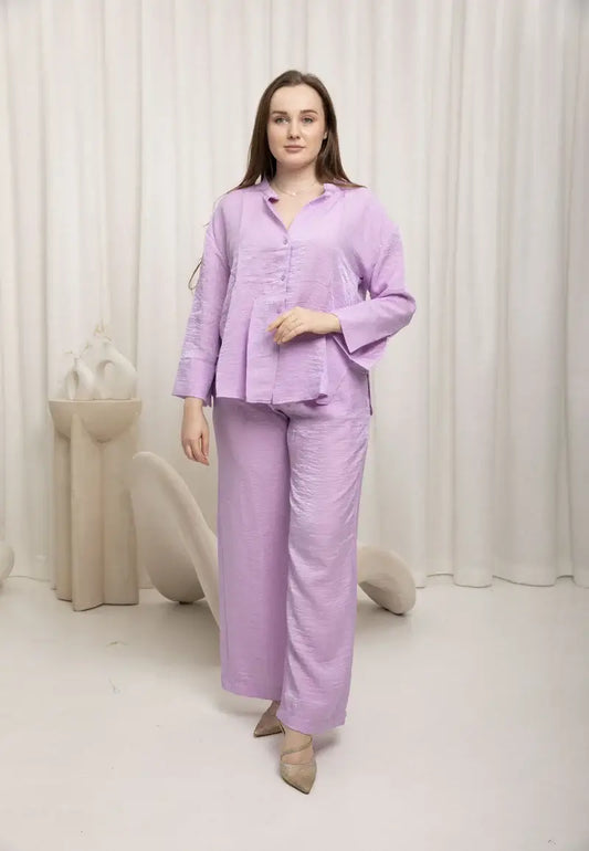 Women's Purple Shirt with Pants