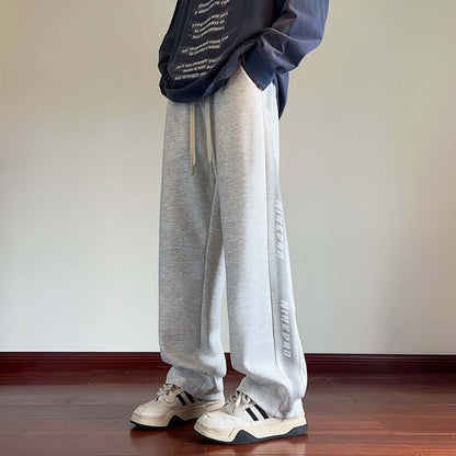 American Gray Sweatpants Men's Spring And Autumn Fleece Casual Pants