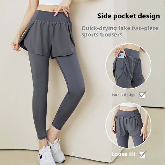 Sports Tight Women's High Waist Stretch Hip Lift Pocket Yoga Pants