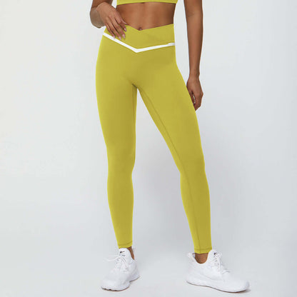 Outdoor Running Fitness Cropped V Waist Tight Sports Pants