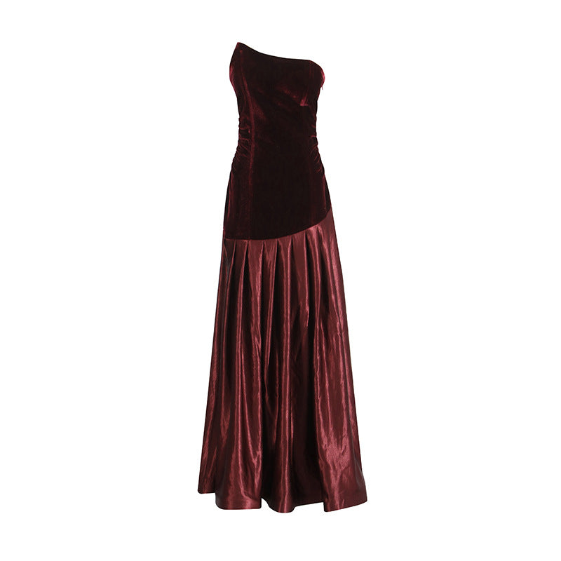 Women's Irregular Stitching Design Long Dress