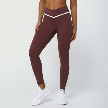 Outdoor Running Fitness Cropped V Waist Tight Sports Pants