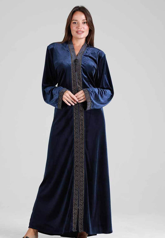 Women's long abaya with zipper