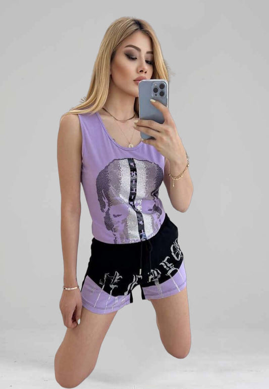 Women's top and shorts