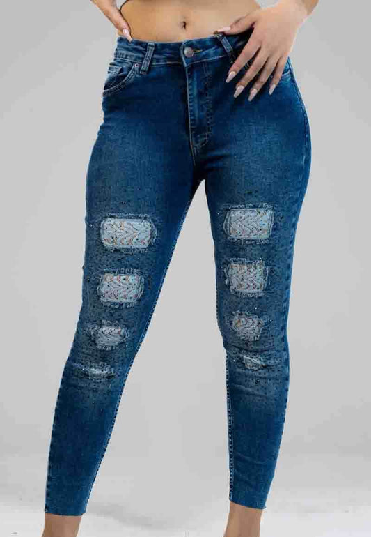 Women's jeans with modern design