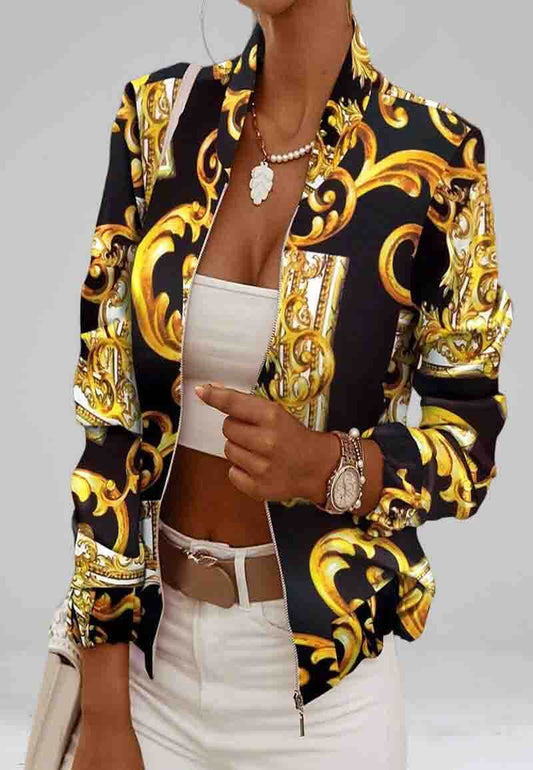 Women's shirt with amazing gold chains graphics