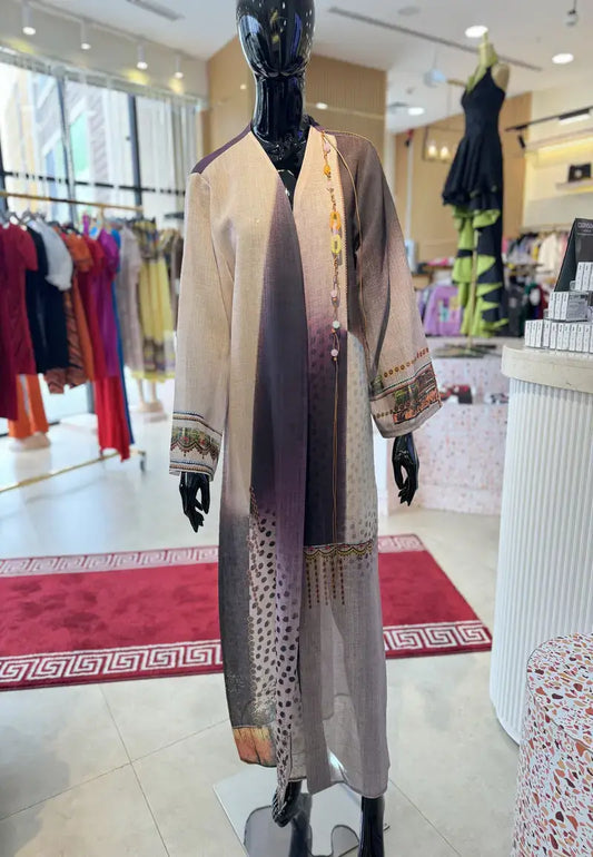 Women's abaya with soft colors